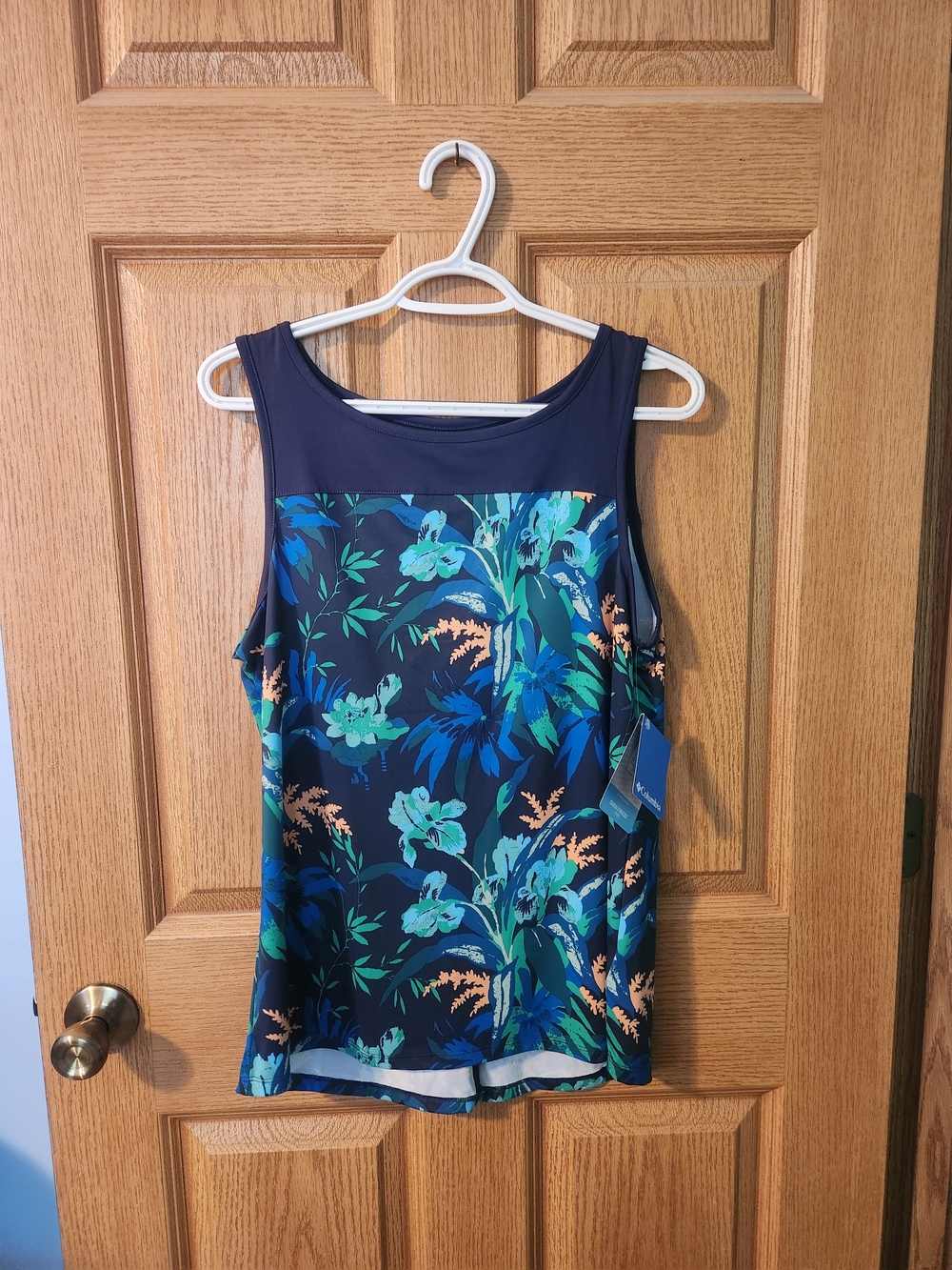Columbia Navy Floral Chill River Tank